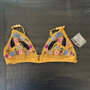 Free People Calla Floral Embroidered Bralette